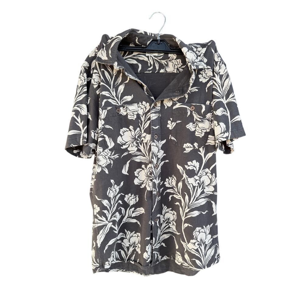 FAHERTY BRAND
Cream Ash Floral Print Short Sleeve Button Down M